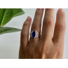 925 Sterling Silver Blue Tourmaline Ring Size 6.5