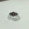 925 Sterling Silver Pink Topaz & Goshenite Ring Size 9.5