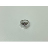925 Sterling Silver Pink Topaz & Goshenite Ring Size 9.5