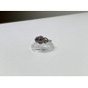 925 Sterling Silver Pink Topaz & Goshenite Ring Size 9.5