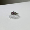 925 Sterling Silver Pink Topaz & Goshenite Ring Size 9.5