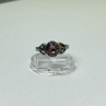 925 Sterling Silver Pink Topaz & Goshenite Ring Size 9.5
