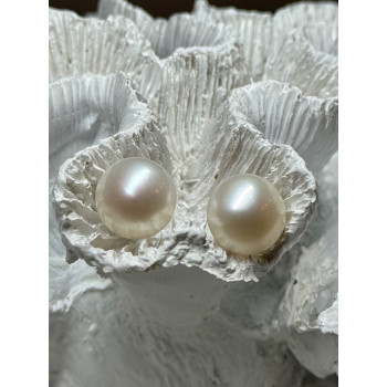 925 STERLING SILVER FRESH WATER PEARL EARRINGS LENGTH 0.5 Inch
