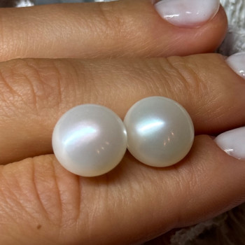 925 Sterling Silver Fresh Water Pearl Earrings Length 0.5 Inch