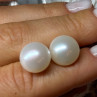 925 Sterling Silver Fresh Water Pearl Earrings Length 0.5 Inch