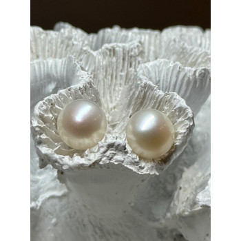 925 STERLING SILVER FRESH WATER PEARL EARRINGS LENGTH 0.5 Inch