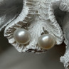 925 Sterling Silver Fresh Water Pearl Earrings Length 0.5 Inch