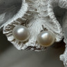 925 Sterling Silver Fresh Water Pearl Earrings Length 0.5 Inch