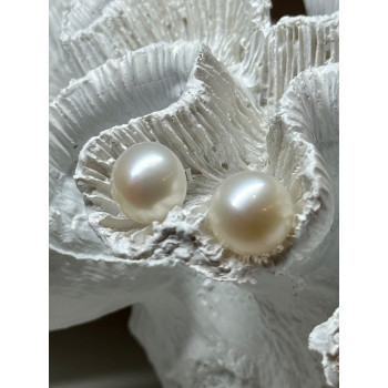 925 STERLING SILVER FRESH WATER PEARL EARRINGS LENGTH 0.5 Inch
