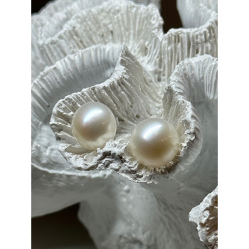 925 STERLING SILVER FRESH WATER PEARL EARRINGS LENGTH 0.5 Inch