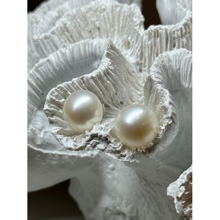 925 STERLING SILVER FRESH WATER PEARL EARRINGS LENGTH 0.5 Inch
