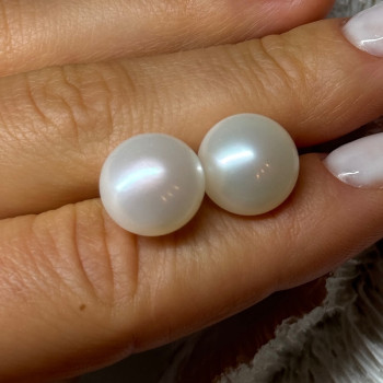 925 Sterling Silver Fresh Water Pearl Earrings Length 0.5 Inch