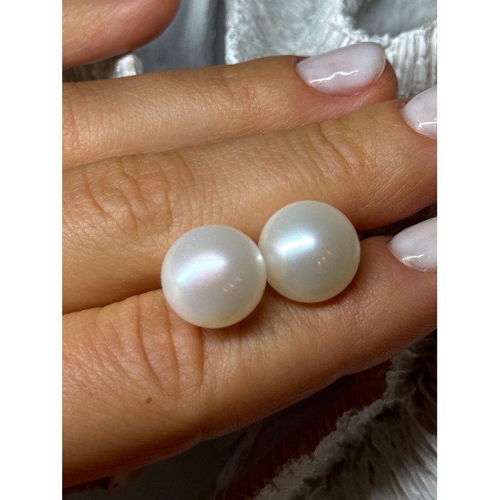 925 STERLING SILVER FRESH WATER PEARL EARRINGS LENGTH 0.5 Inch