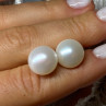 925 Sterling Silver Fresh Water Pearl Earrings Length 0.5 Inch