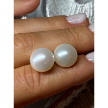 925 STERLING SILVER FRESH WATER PEARL EARRINGS LENGTH 0.5 Inch