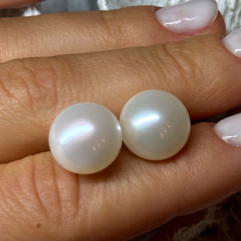 925 Sterling Silver Fresh Water Pearl Earrings Length 0.5 Inch