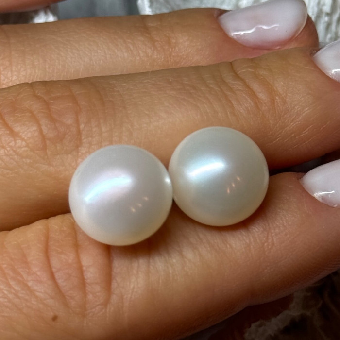 925 Sterling Silver Fresh Water Pearl Earrings Length 0.5 Inch