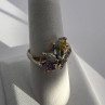 925 Sterling Silver & Multicolor CZ Ring Size 7.5
