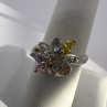 925 Sterling Silver & Multicolor CZ Ring Size 7.5