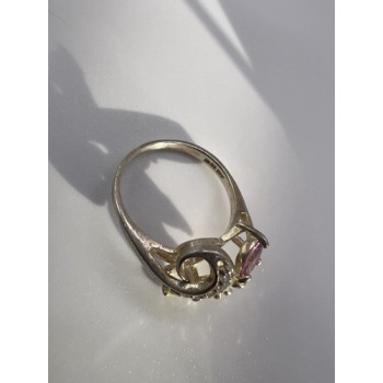 925 Sterling Silver & Multicolor CZ Ring Size 7.5