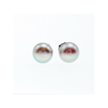925 Sterling Silver Gray Pearls Earrings