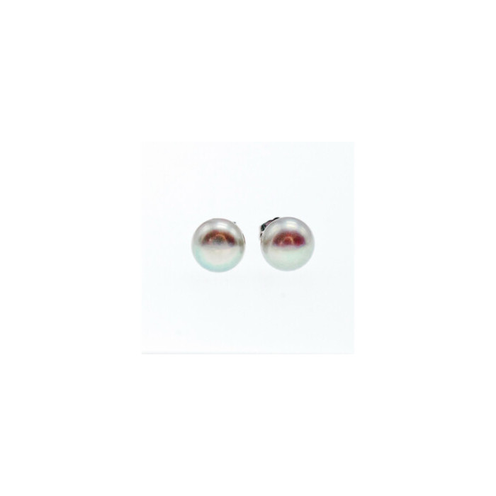 925 Sterling Silver Gray Pearls Earrings