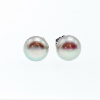 925 Sterling Silver Gray Pearls Earrings