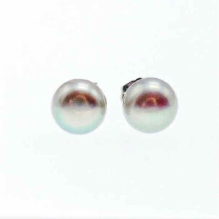 925 Sterling Silver Gray Pearls Earrings