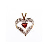 10K YELLOW & WHITE GOLD GARNET 