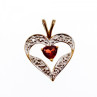10K Yellow & White Gold Garnet 