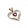10K Yellow & White Gold Garnet 