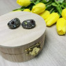 925 Sterling Silver Multi Gemstones Stud Earrings