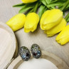 925 Sterling Silver Multi Gemstones Stud Earrings