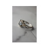925 Sterling Silver Blue Spinel & CZ Ring Size 9
