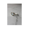 925 Sterling Silver Blue Spinel & CZ Ring Size 9