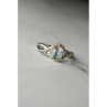 925 Sterling Silver Blue Spinel & CZ Ring Size 9