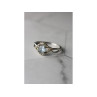 925 Sterling Silver Blue Spinel & CZ Ring Size 9