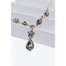 925 Sterling Silver Nephrite & Marcasite Necklase