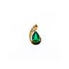 10K YELLOW GOLD EMERALD & SAPPHIRES PENDANT
