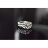 925 Sterling Silver CZ Double Ring Size 6.5