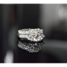 925 Sterling Silver CZ Double Ring Size 6.5