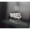 925 Sterling Silver CZ Double Ring Size 6.5