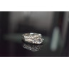 925 Sterling Silver CZ Double Ring Size 6.5