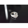 925 Sterling Silver CZ Double Ring Size 6.5