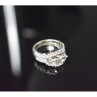 925 Sterling Silver CZ Double Ring Size 6.5