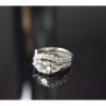 925 Sterling Silver CZ Double Ring Size 6.5
