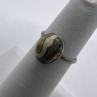 925 Sterling Silver & Agate Ring Size 4