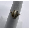 925 Sterling Silver & Agate Ring Size 4