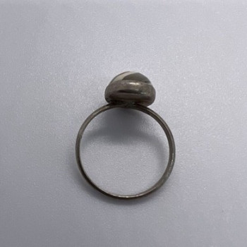 925 Sterling Silver & Agate Ring Size 4