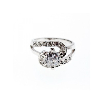 925 Sterling Silver White/colorless CZ Ring Size 5.5